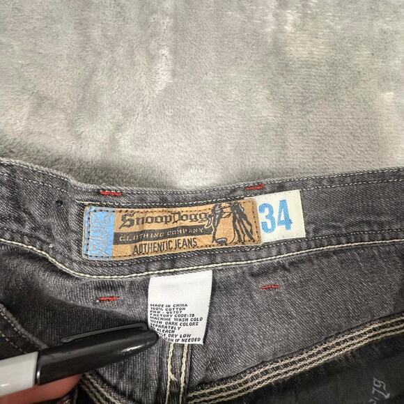 Rare Vintage Y2K Snoop Dogg Clothing Company Authentic Jeans JNCO Style Size 34 - Picture 3 of 6